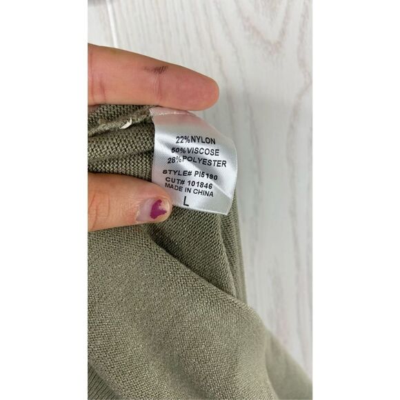 FORE Women's Green Belted No Pocket High Waist Wide Leg Sweater Pants Size L - Picture 4 of 5